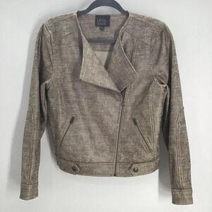 Leo & Sage Moto Style Casual Zip Jacket